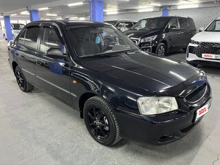 2008 Hyundai Accent ТагАЗ II, чёрный, 395000 рублей, вид 3