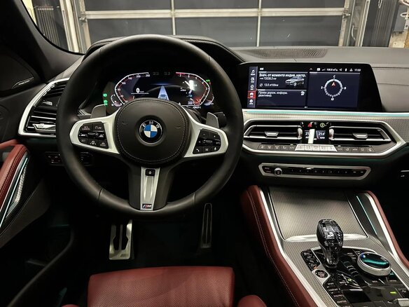 2020 BMW X6 40i III (G06), коричневый, 8190000 рублей - вид 12