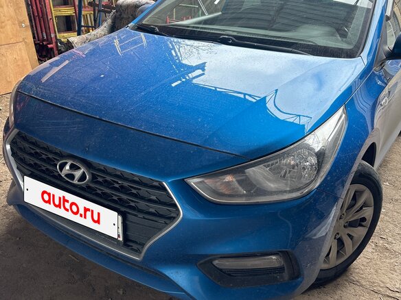 2017 Hyundai Solaris II, голубой, 1200000 рублей