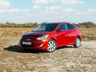 2011 Hyundai Solaris I, красный, 849000 рублей, вид 1