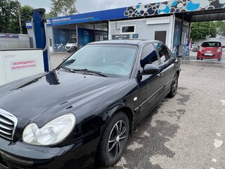 2007 Hyundai Sonata ТагАЗ IV (EF) Рестайлинг, чёрный, 500000 рублей, вид 1