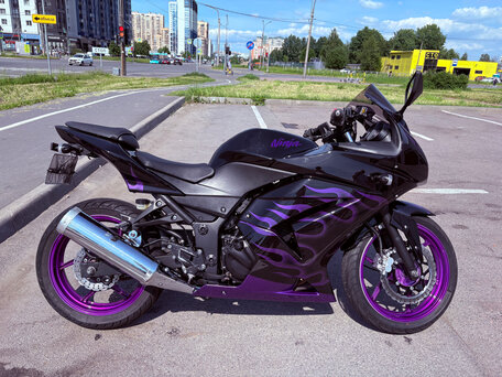 2008 Kawasaki Ninja 250R, фиолетовый, 320000 рублей, вид 4