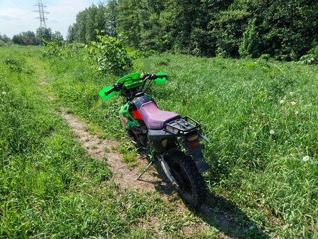2002 Kawasaki KSR 80, зелёный, 75000 рублей, вид 4