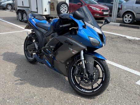 2008 Kawasaki ZX-6R Ninja, синий, 450000 рублей, вид 3