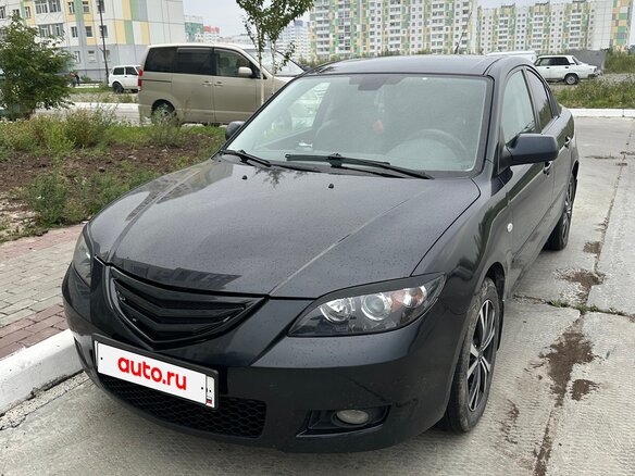 2008 Mazda 3 I (BK) Рестайлинг, чёрный - вид 2