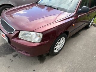 2008 Hyundai Accent ТагАЗ II, красный, 215000 рублей, вид 4