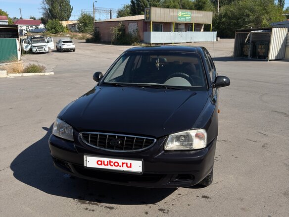 2007 Hyundai Accent ТагАЗ II, чёрный, 350000 рублей
