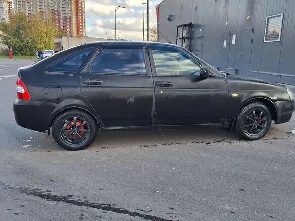 2008 Lada (ВАЗ) Priora I, чёрный - вид 3
