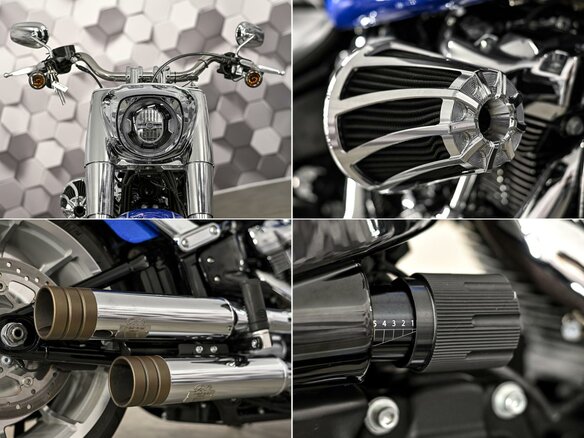 2024 Harley-Davidson Fat Boy, синий, 2499000 рублей - вид 9