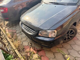 2007 Hyundai Accent ТагАЗ II, чёрный, 269000 рублей, вид 4