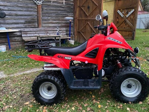 2011 Stels ATV-110, красный, 75000 рублей