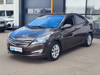 2016 Hyundai Solaris I Рестайлинг, коричневый, 1015000 рублей, вид 1