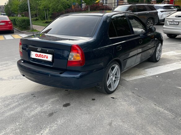 2008 Hyundai Accent ТагАЗ II, синий, 520000 рублей - вид 5