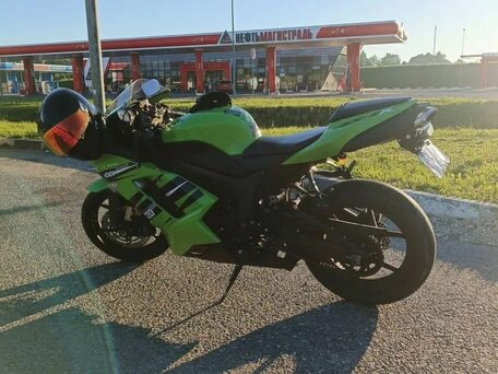 2007 Kawasaki ZX-6R Ninja, зелёный, 370000 рублей, вид 1