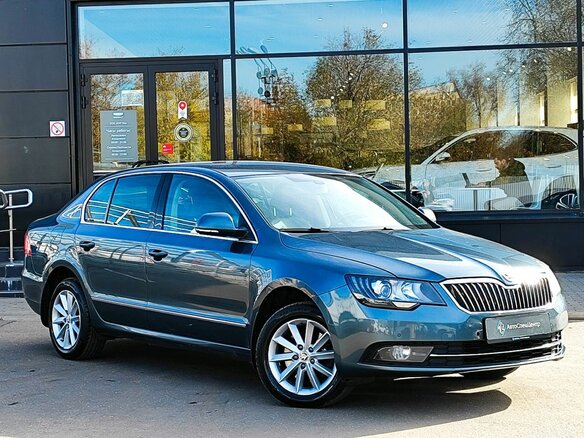 2014 Skoda Superb DSG II Рестайлинг, серый, 1089000 рублей - вид 3