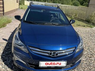 2014 Hyundai Solaris I Рестайлинг, синий, 920000 рублей, вид 2