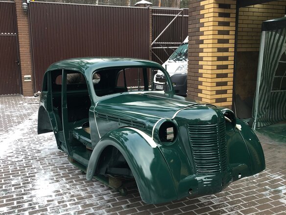 1955 Москвич 401 401-420, зелёный - вид 6