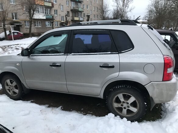 2007 Hyundai Tucson I, серебристый - вид 3