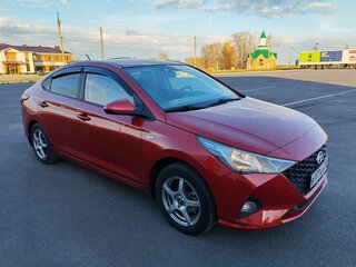 2021 Hyundai Solaris II Рестайлинг, красный, 1145000 рублей, вид 4