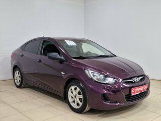 2012 Hyundai Solaris I, фиолетовый, 645000 рублей, вид 3