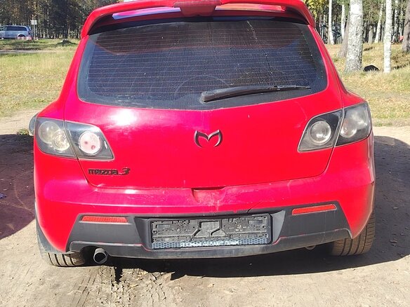 2007 Mazda 3 I (BK) Рестайлинг, красный, 350000 рублей - вид 2