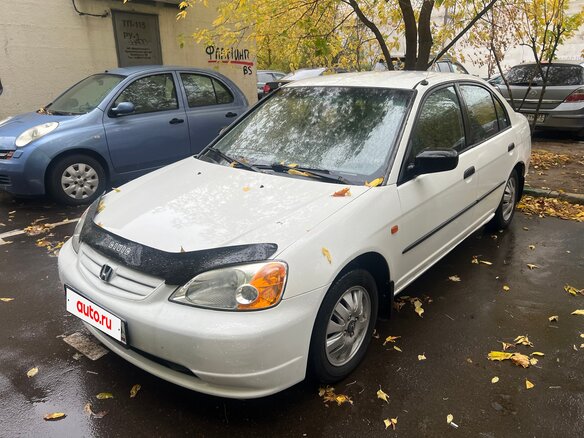 2002 Honda Civic VII, белый, 350000 рублей