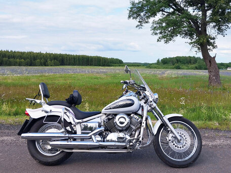 1999 Yamaha XVS400 Drag Star, белый, 380000 рублей, вид 1