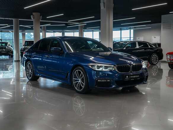 2018 BMW 5 серии 530d xDrive VII (G30/G31/G38), синий - вид 1