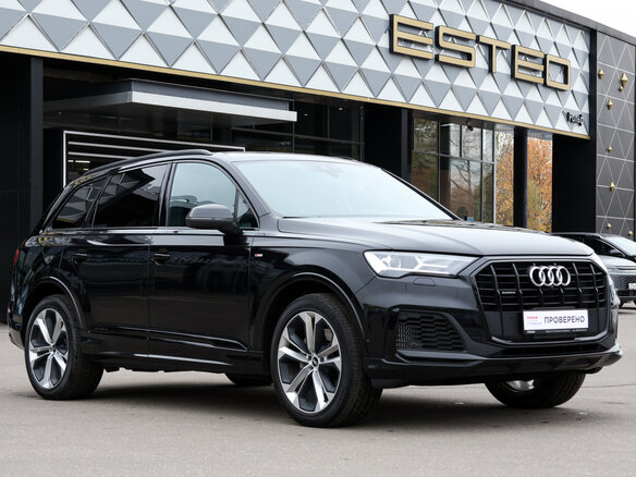 2021 Audi Q7 55 TFSI II (4M) Рестайлинг, чёрный, 6880500 рублей - вид 2