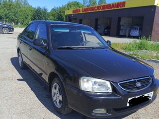 2007 Hyundai Accent ТагАЗ II, чёрный, 330000 рублей, вид 3