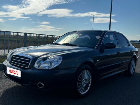 2008 Hyundai Sonata ТагАЗ IV (EF) Рестайлинг, чёрный, вид 2