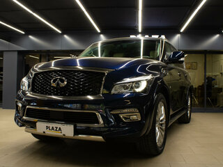 2017 Infiniti QX80 I Рестайлинг, синий, 4300000 рублей, вид 5