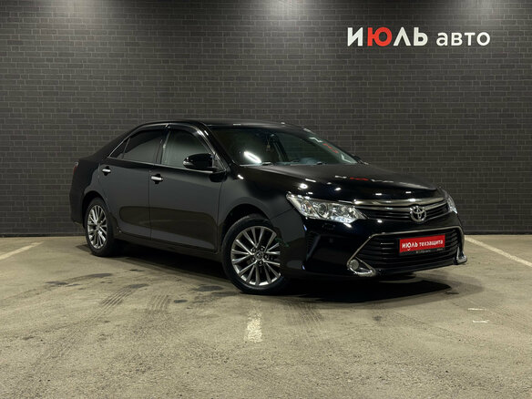 2016 Toyota Camry VII (XV50) Рестайлинг, чёрный - вид 2