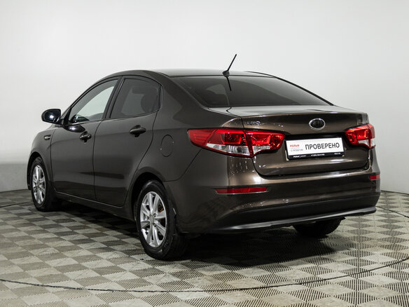 2015 Kia Rio III Рестайлинг, коричневый, 849585 рублей - вид 6