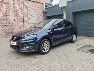 2017 Volkswagen Polo V Рестайлинг, синий, 1280000 рублей, вид 5