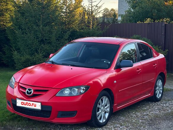 2007 Mazda 3 I (BK) Рестайлинг, красный