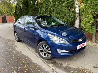 2015 Hyundai Solaris I Рестайлинг, синий, 900000 рублей, вид 2