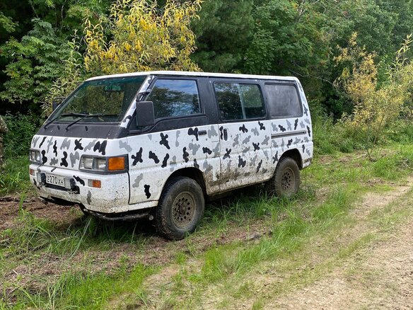 1990 Mitsubishi Delica III, голубой, 315000 рублей - вид 3