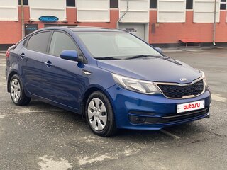 2016 Kia Rio III Рестайлинг, синий, 1095000 рублей, вид 4