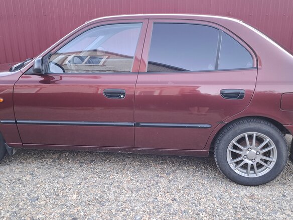 2008 Hyundai Accent ТагАЗ II, красный, 380000 рублей - вид 1