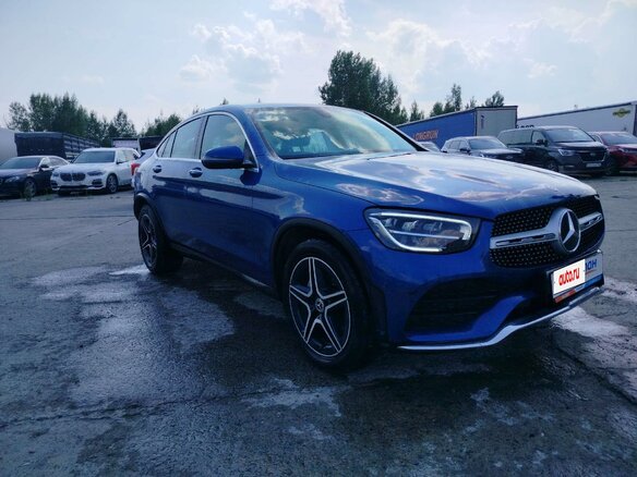 2022 Mercedes-Benz GLC Coupe 300 d I (C253) Рестайлинг, синий - вид 1