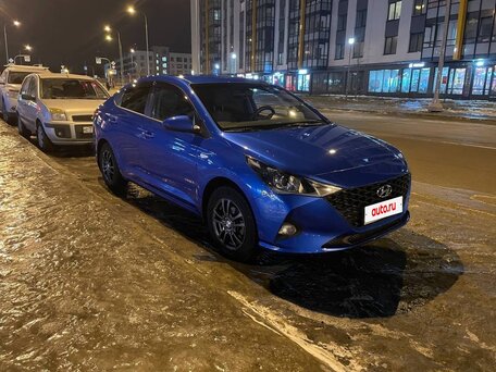 2020 Hyundai Solaris II Рестайлинг, синий, 1480000 рублей, вид 2