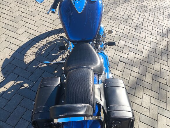 2003 Yamaha XVS400 Drag Star, синий, 350000 рублей - вид 7