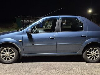 2011 Renault Logan I Рестайлинг, синий, 410000 рублей, вид 4