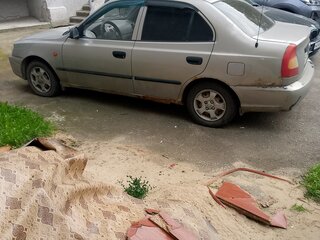 2008 Hyundai Accent ТагАЗ II, бежевый, 160000 рублей, вид 4