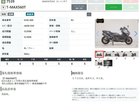 2021 Yamaha TMAX, серый, 1129000 рублей - вид 10