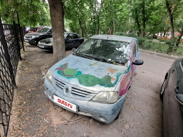 2007 Renault Logan I, серый, 110000 рублей