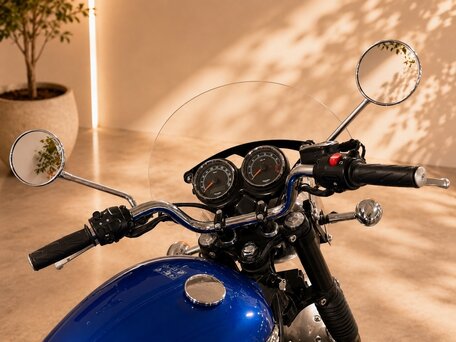 2014 Triumph Bonneville T100, синий, 690000 рублей, вид 3