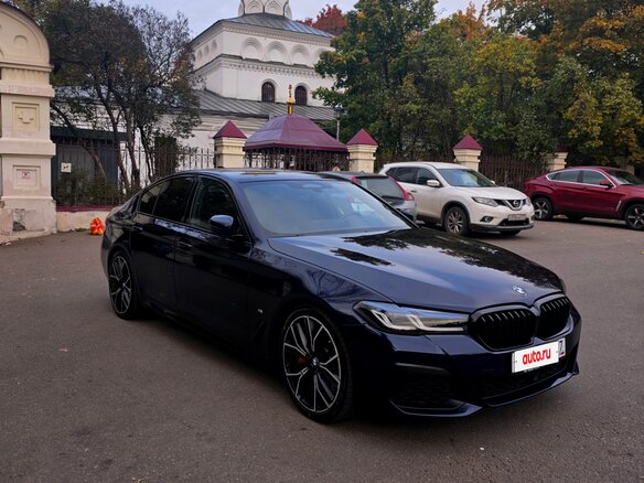 2021 BMW 5 серии 540d xDrive VII (G30/G31/G38) Рестайлинг, синий, 6500000 рублей - вид 6