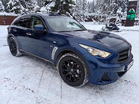 2016 Infiniti QX70, синий, 3380000 рублей - вид 4
